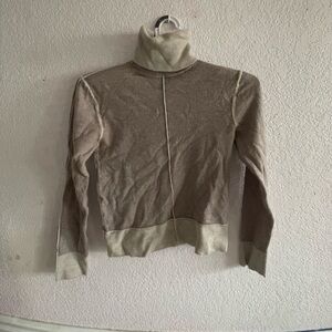 Zara Brown and Cream Crop Top